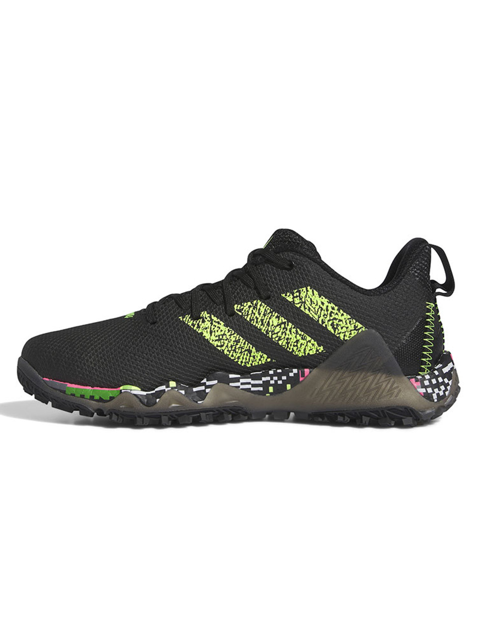 adidas Codechaos 22 Glitch Golf Shoes - Core Black/Lucid Lemon